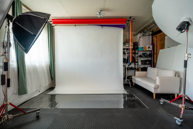 Studio Rental 65 Visual Story Production rental photo studio in Aurora Colorado featuring content creation space boudoir studio fitness photography area professional lighting and photography equipment