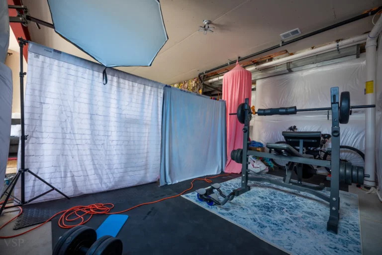Studio Rental 61 Visual Story Production rental photo studio in Aurora Colorado featuring content creation space boudoir studio fitness photography area professional lighting and photography equipment